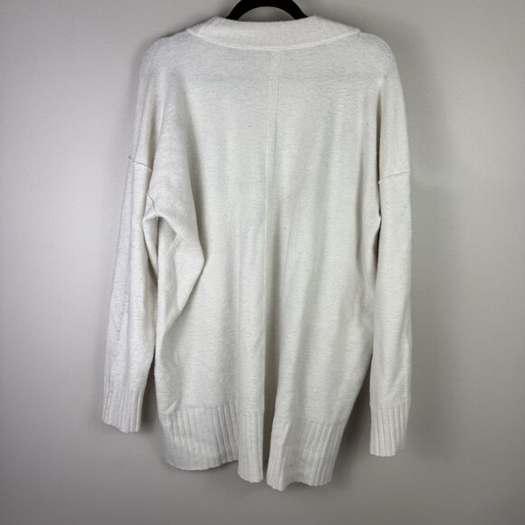 Free People Movement Phoebe Pullover Sweater White Oversized Cozy Knit Large - Picture 6 of 7